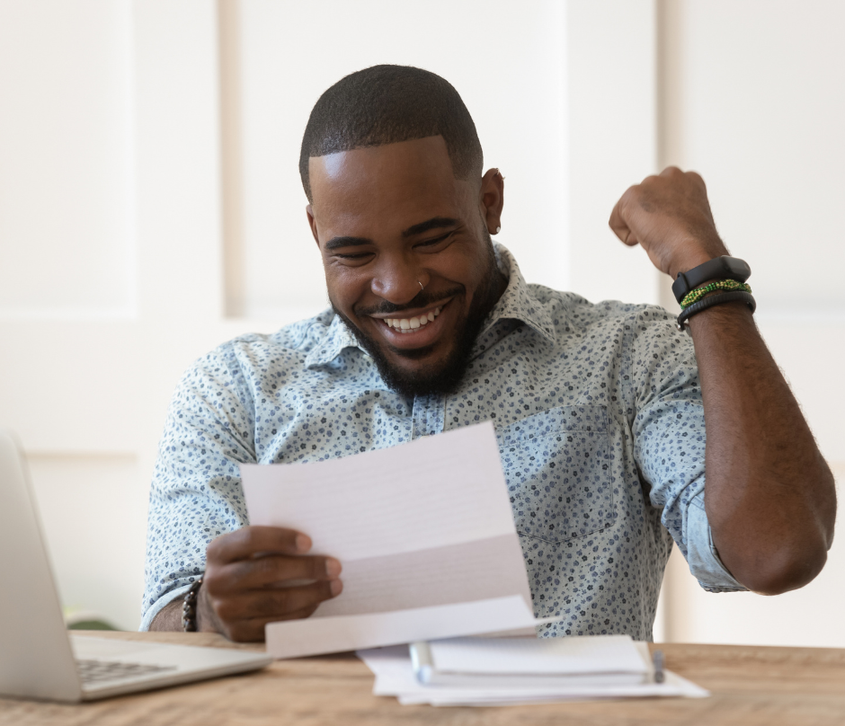 a grateful man received home loan pre-approval