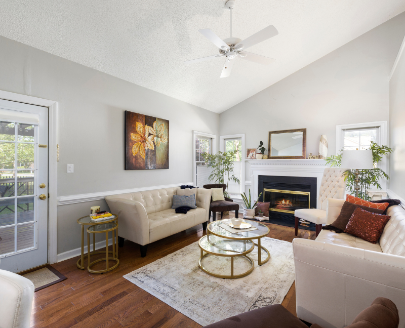 beautiful staged living room