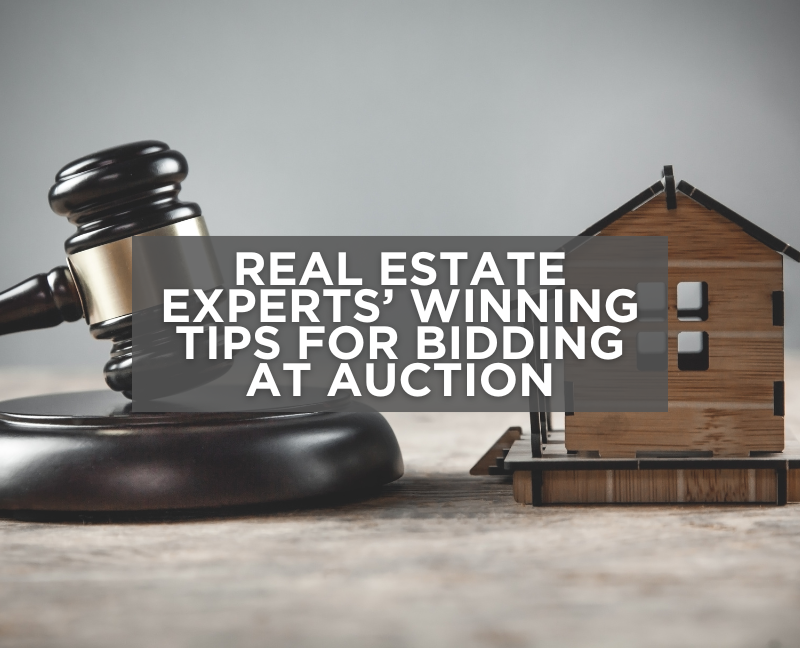 real estate experts winning tips at auction