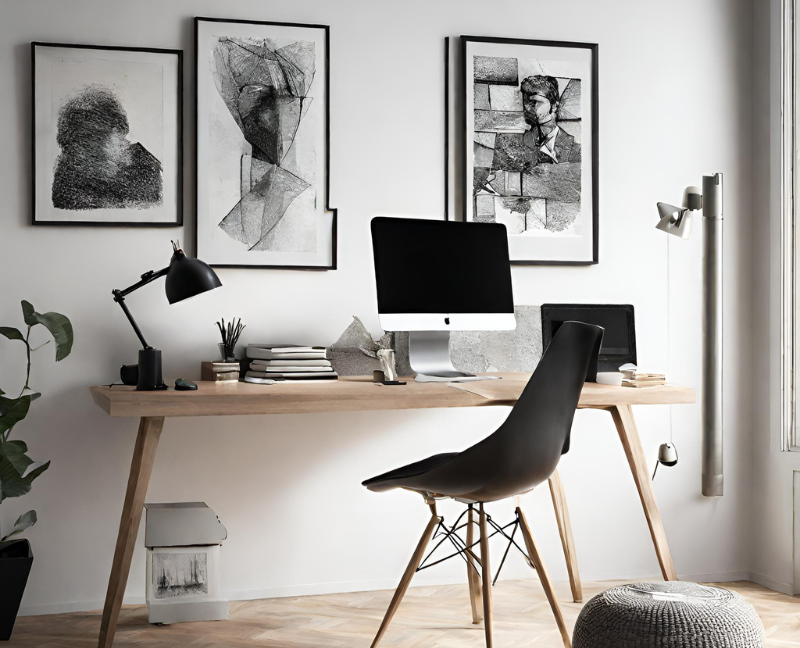 minimalist home office artwork