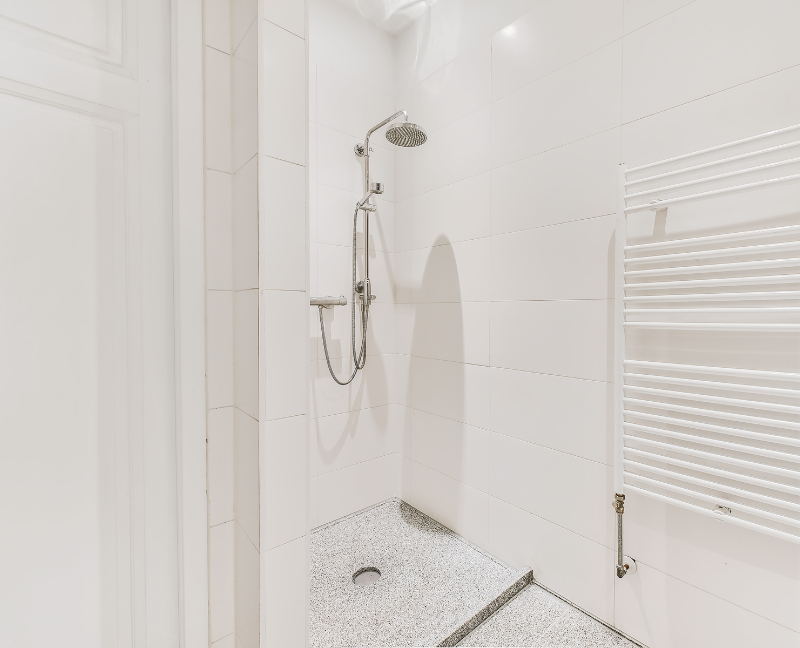 a modern shower stall